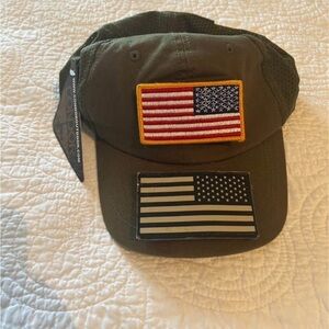 Condor OD Green Hat with Interchangeable Flag Patches and Adjustable Strap